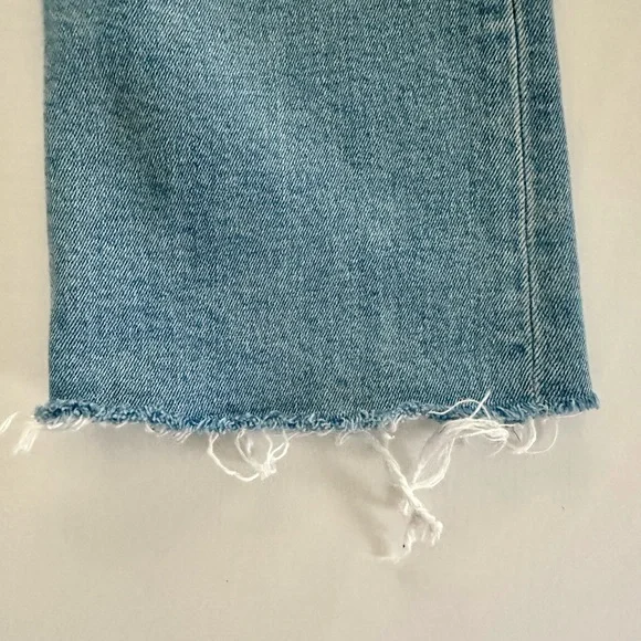 Zara mid-rise cropped mini flare jean in light blue - Picture 5 of 6